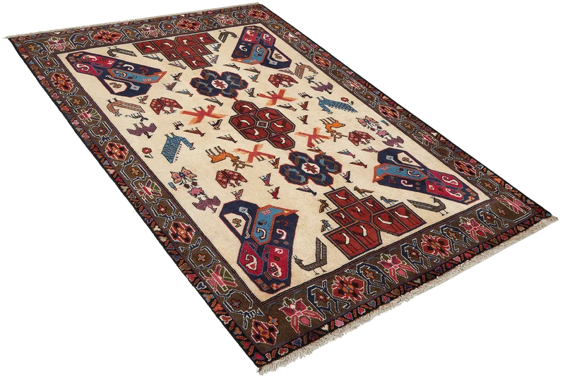 Afshar · Handgeknüpft – Beige, 152x108 cm
