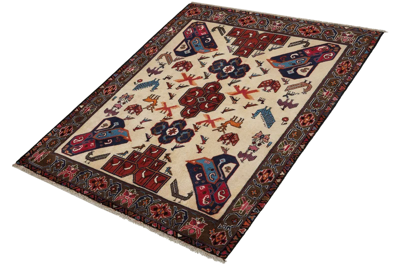 Afshar · Handgeknüpft – Beige, 152x108 cm