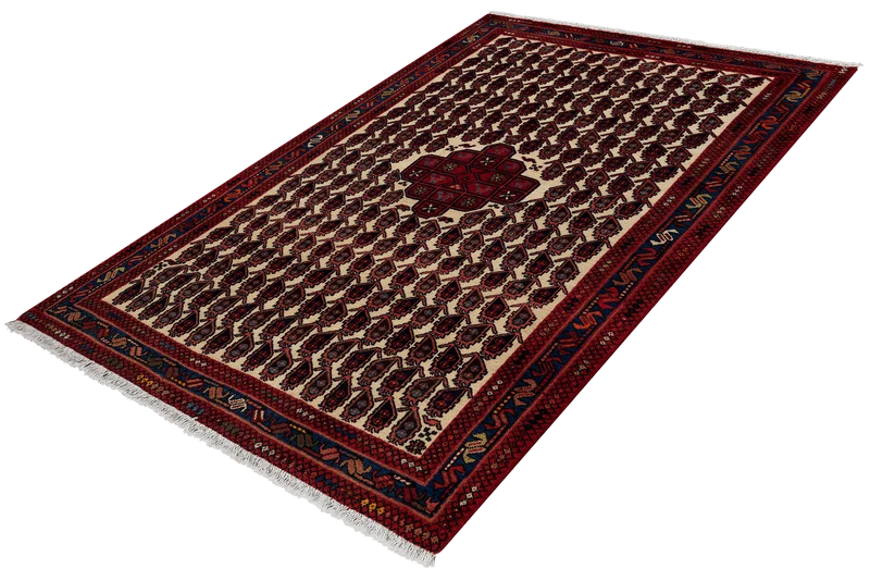 Afshar · Handgeknüpft – Beige, 163x104 cm