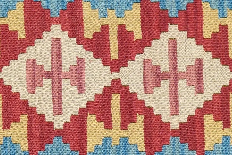 Kelim Gashgai · Handgewebt – Rot, 193x60 cm