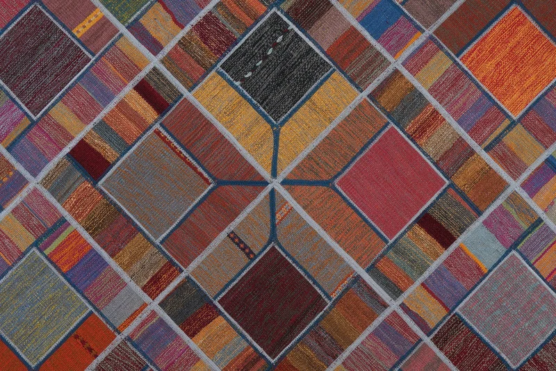 Kelim Tekkeh · Handgewebt – Bunt, 241x177 cm