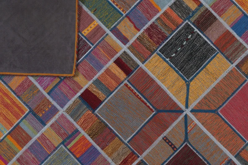 Kelim Tekkeh · Handgewebt – Bunt, 241x177 cm