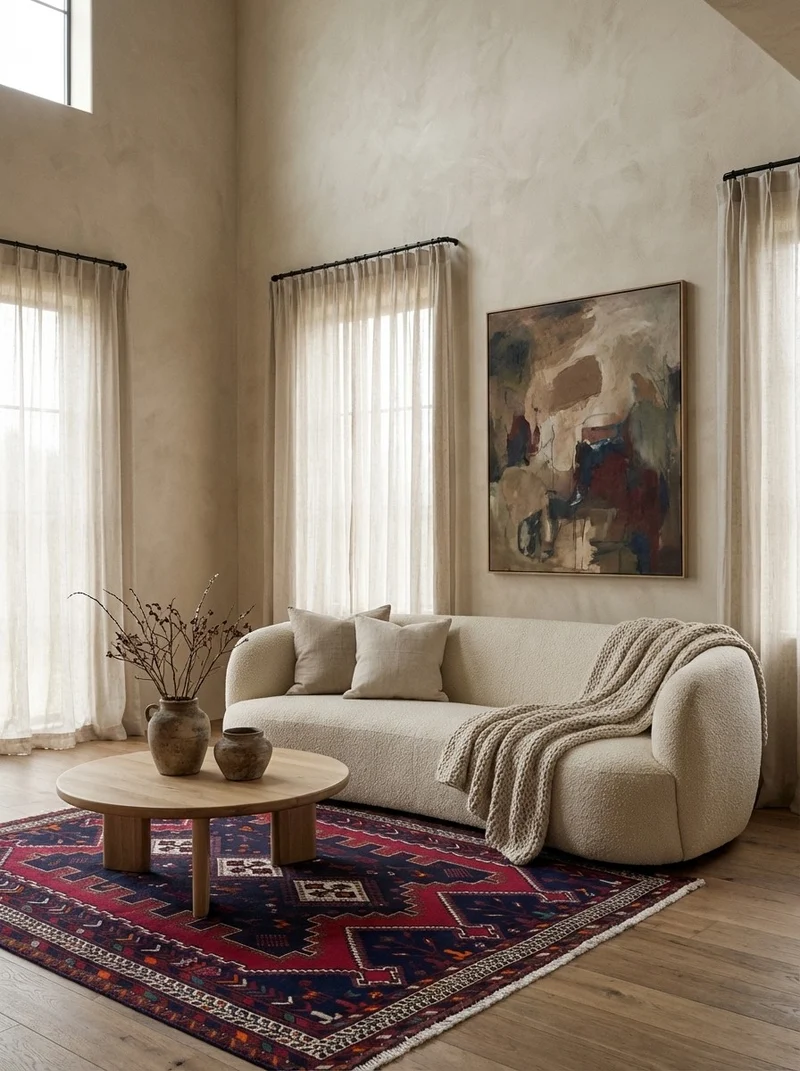 Afshar · Handgeknüpft – Blau, 166x132 cm