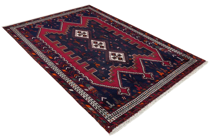 Afshar · Handgeknüpft – Blau, 166x132 cm