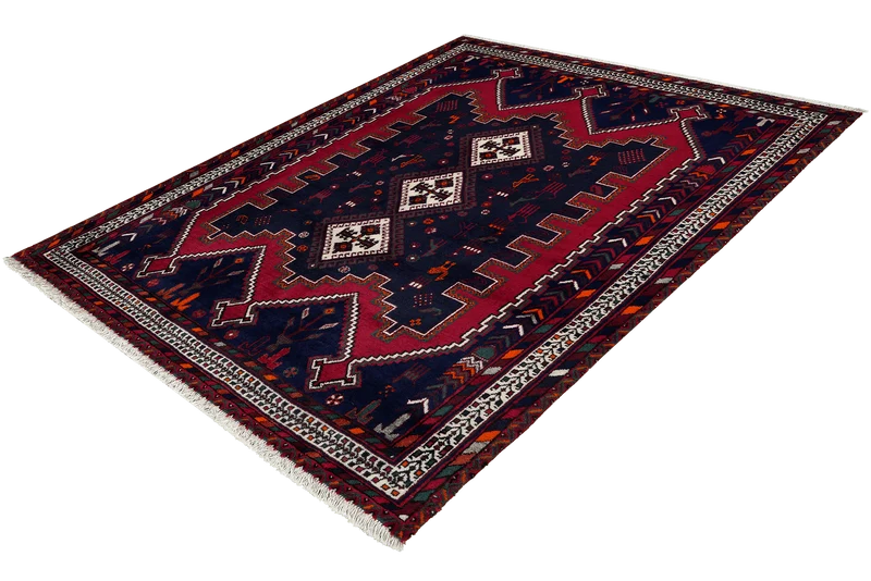 Afshar · Handgeknüpft – Blau, 166x132 cm