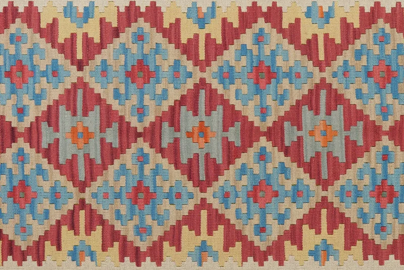 Kelim Gashgai · Handgewebt – Rot, 197x155 cm