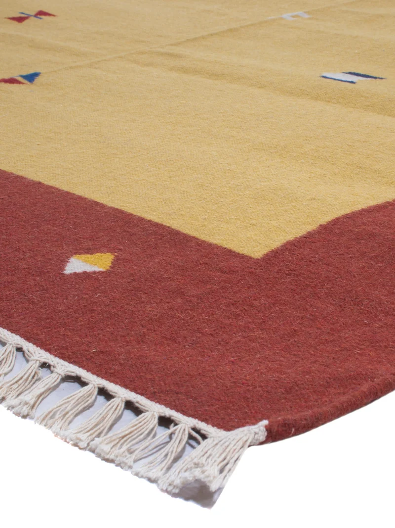 Kelim Modern Teppich 170x240cm - senfgelb
