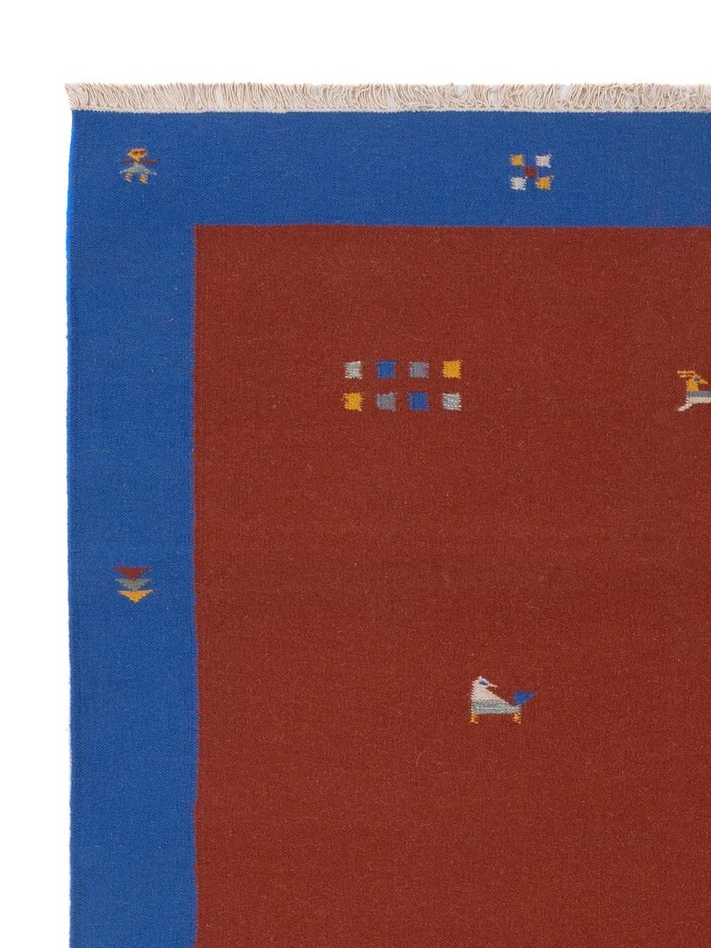 Kelim Modern Teppich 170x240cm - rost