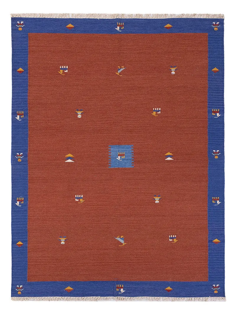 Kelim Modern Teppich 170x240cm - rost