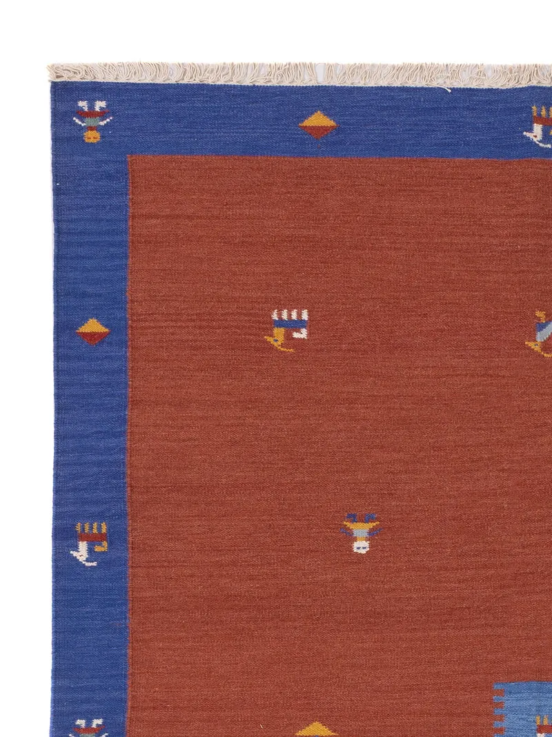 Kelim Modern Teppich 170x240cm - rost