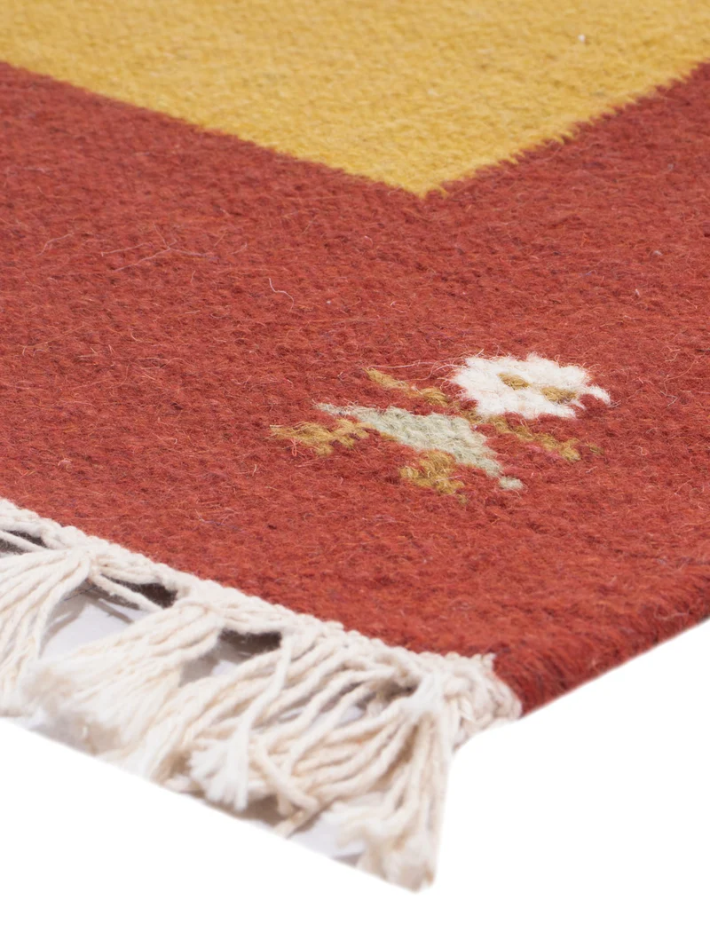 Kelim Modern Teppich 170x240cm - senfgelb