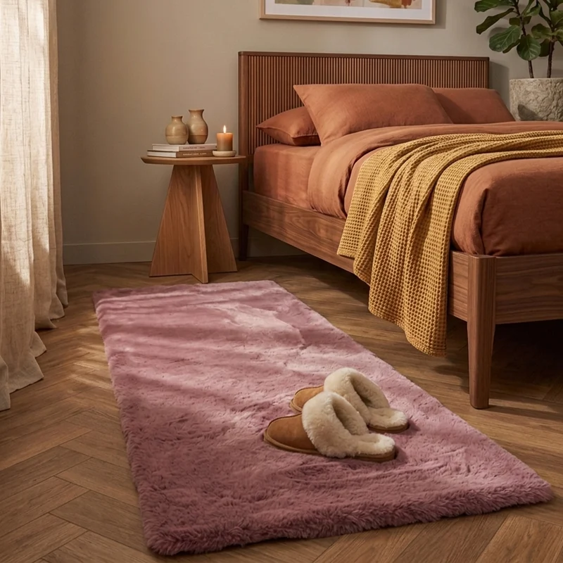 Hochflor Läufer - Comfy Supreme Dunkelrosa