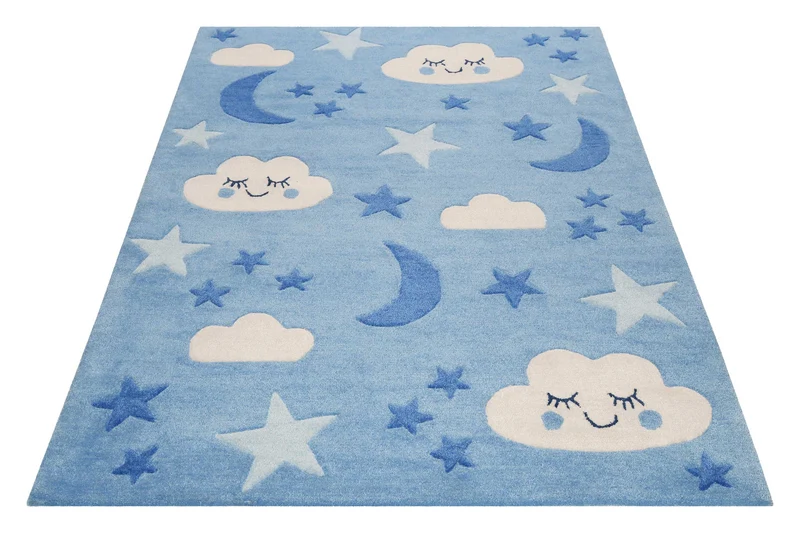 Kinderteppich Blau "LaLeLU" Smart Kids