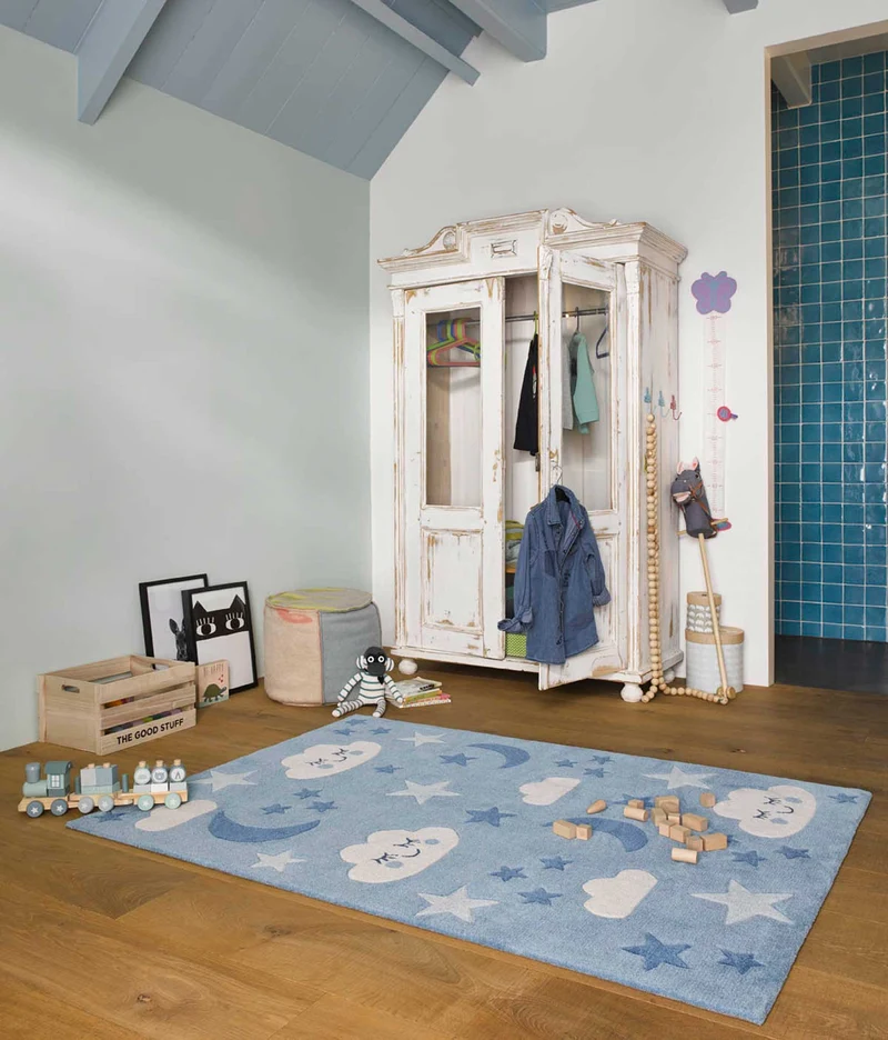 Kinderteppich Blau "LaLeLU" Smart Kids