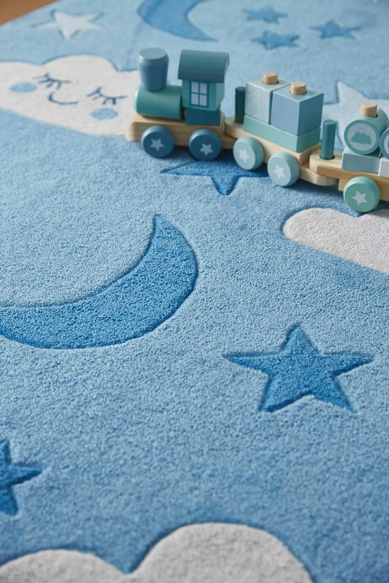 Kinderteppich Blau "LaLeLU" Smart Kids