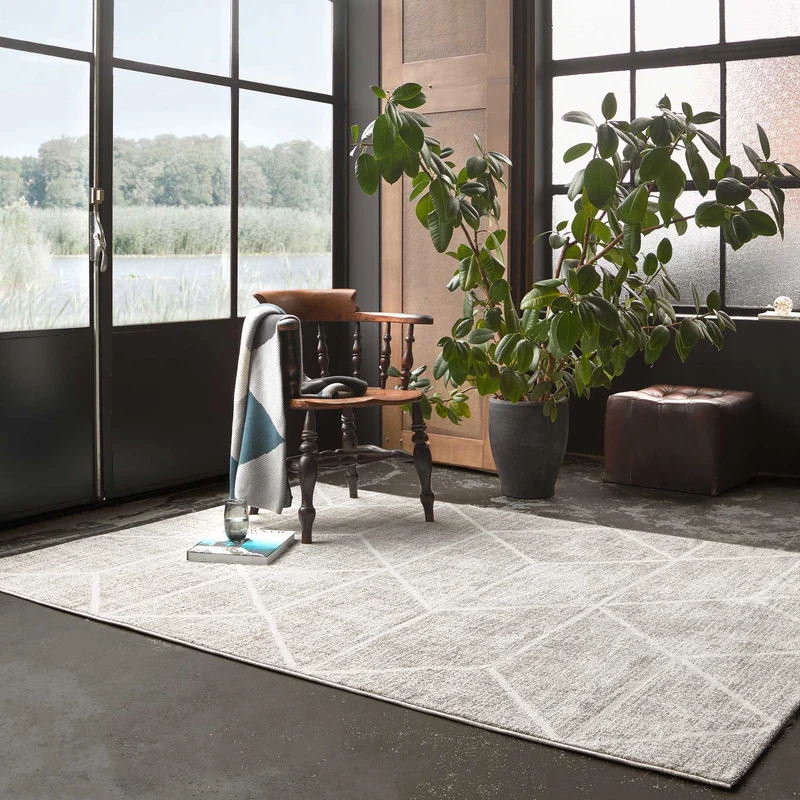 Teppich Grau Sand Kurzflor "Bossa Lounge" WECONhome