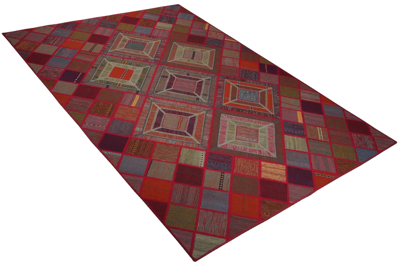 Kelim Tekkeh · Handgewebt – Bunt, 241x170 cm