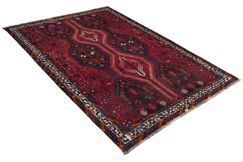 Shiraz · Handgeknüpft – Rot, 246x154 cm