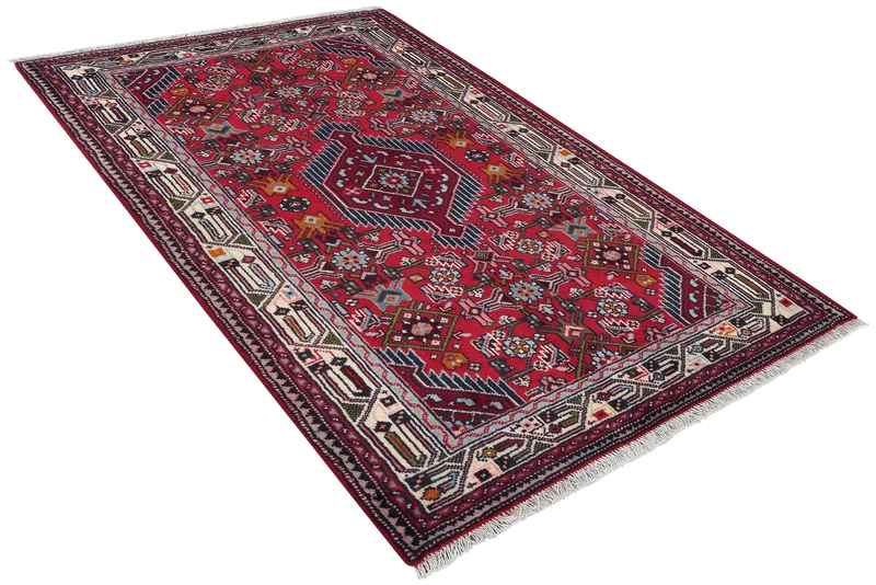 Assadabad · Handgeknüpft – Rot, 154x102 cm