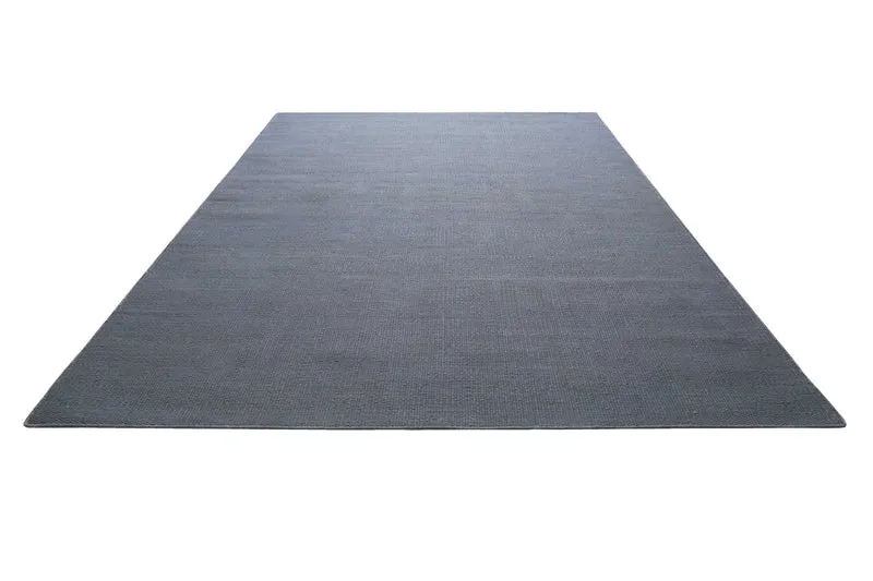 Kelim Teppich Blau Grau aus Baumwolle "Nizza" Green Looop