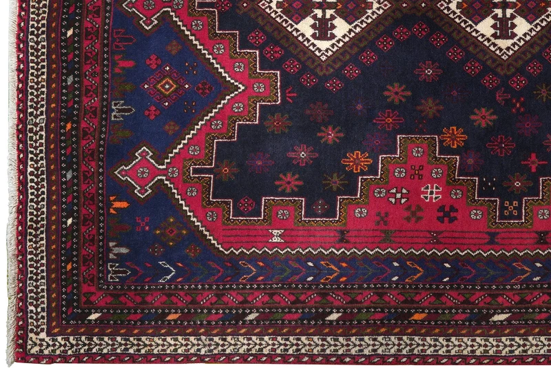 Afshar · Handgeknüpft – Blau, 242x174 cm