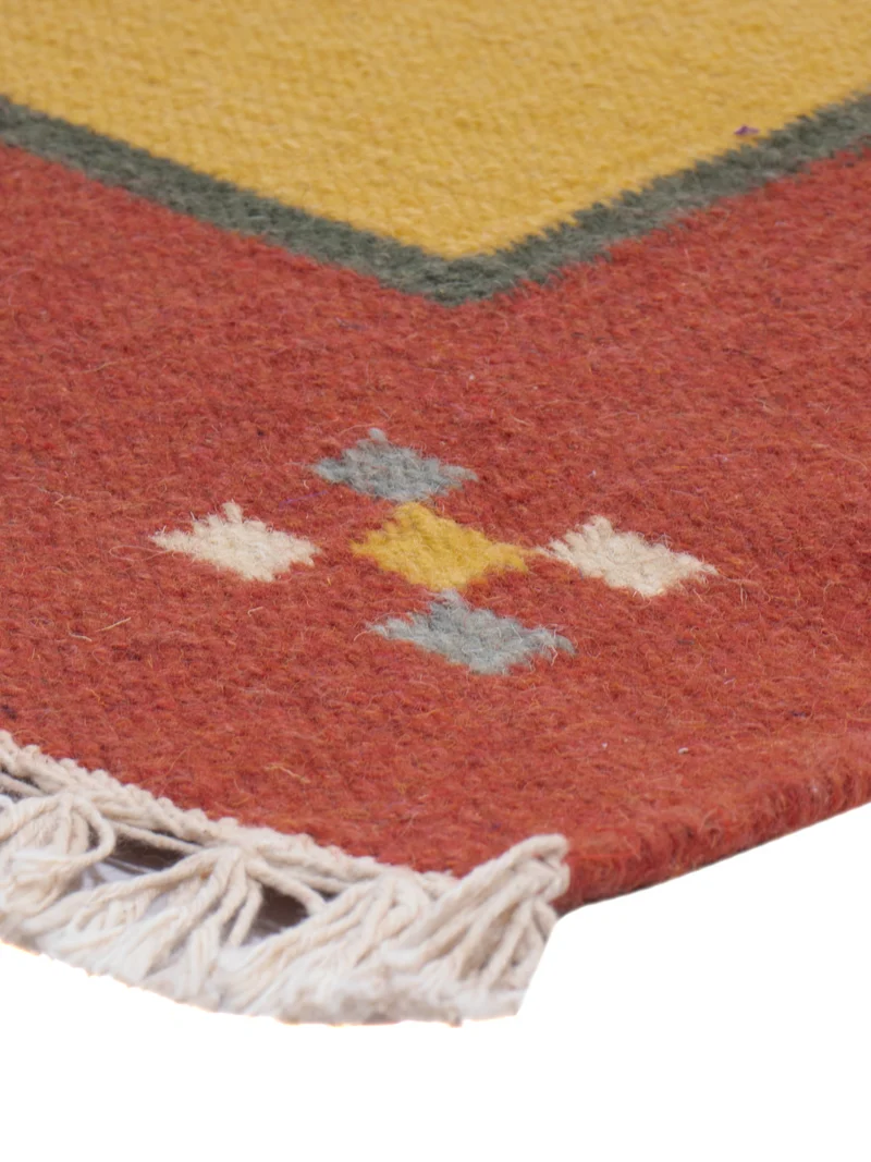 Kelim Modern Teppich 170x240cm - senfgelb