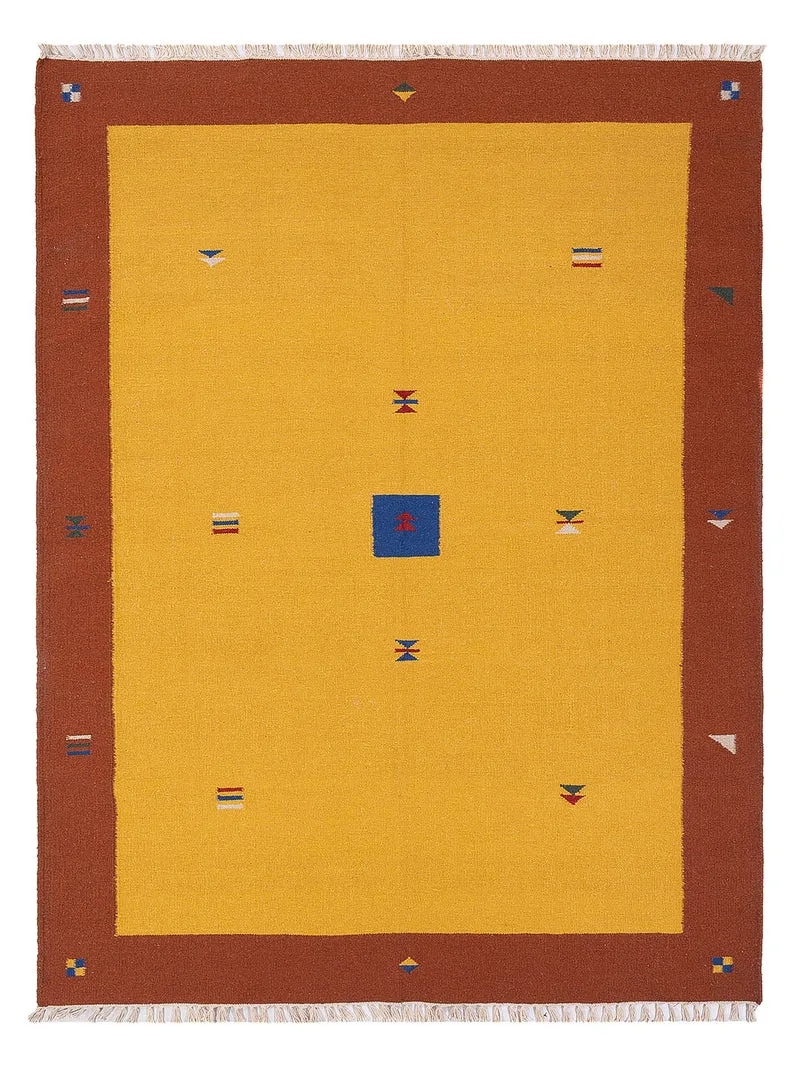 Kelim Modern Teppich 170x240cm - gold