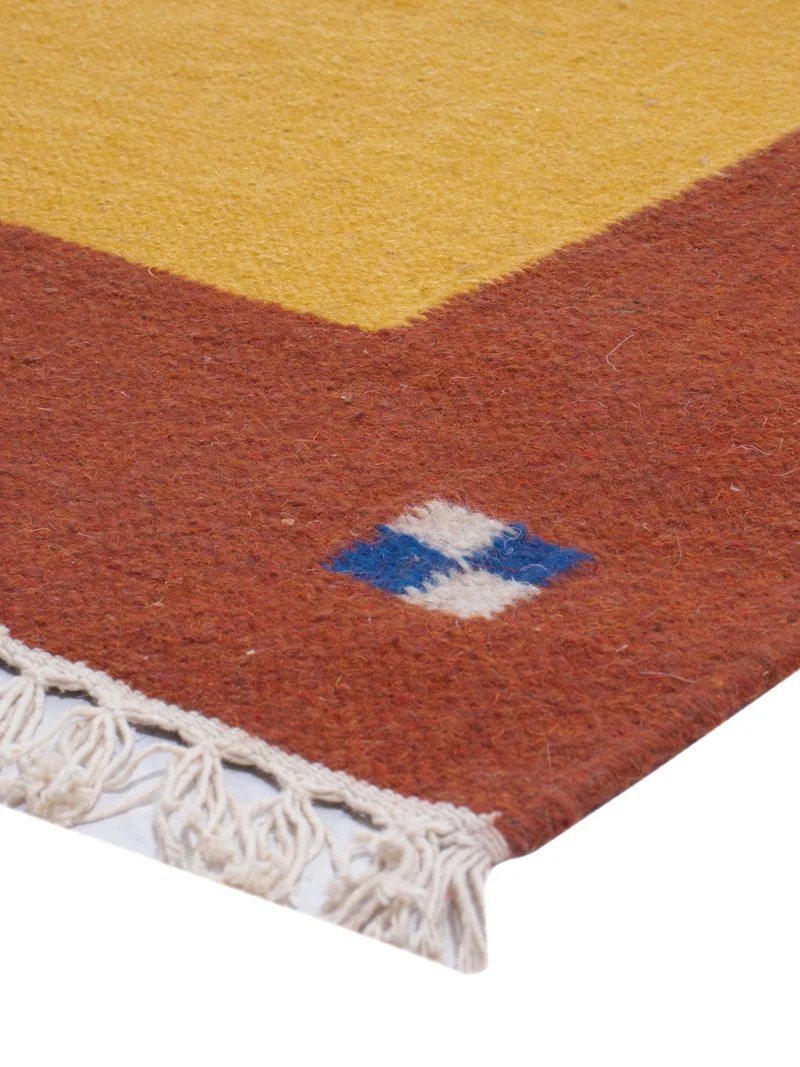 Kelim Modern Teppich 170x240cm - senfgelb