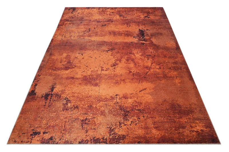 Vintage Teppich Rost Rot Kurzflor "Radiate" WECONhome