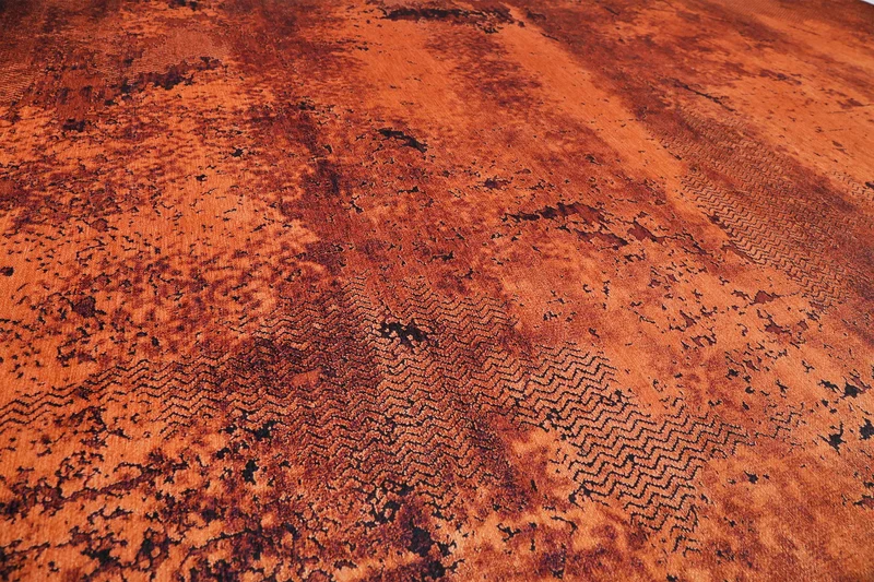 Vintage Teppich Rost Rot Kurzflor "Radiate" WECONhome
