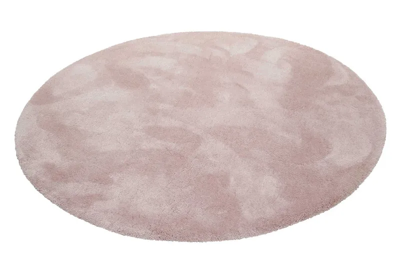Esprit Teppich Rund Rosa Creme Hochflor "Relaxx"