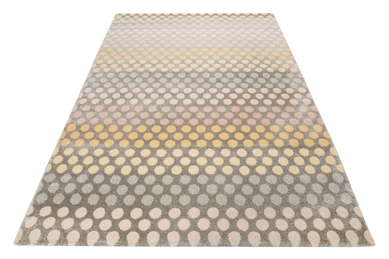 Esprit Teppich Taupe Gelb Rosa Kurzflor "Spotted Stripe"