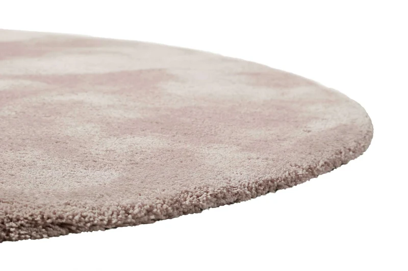 Teppich Rund Rosa Hochflor "Pisa" Homie Living