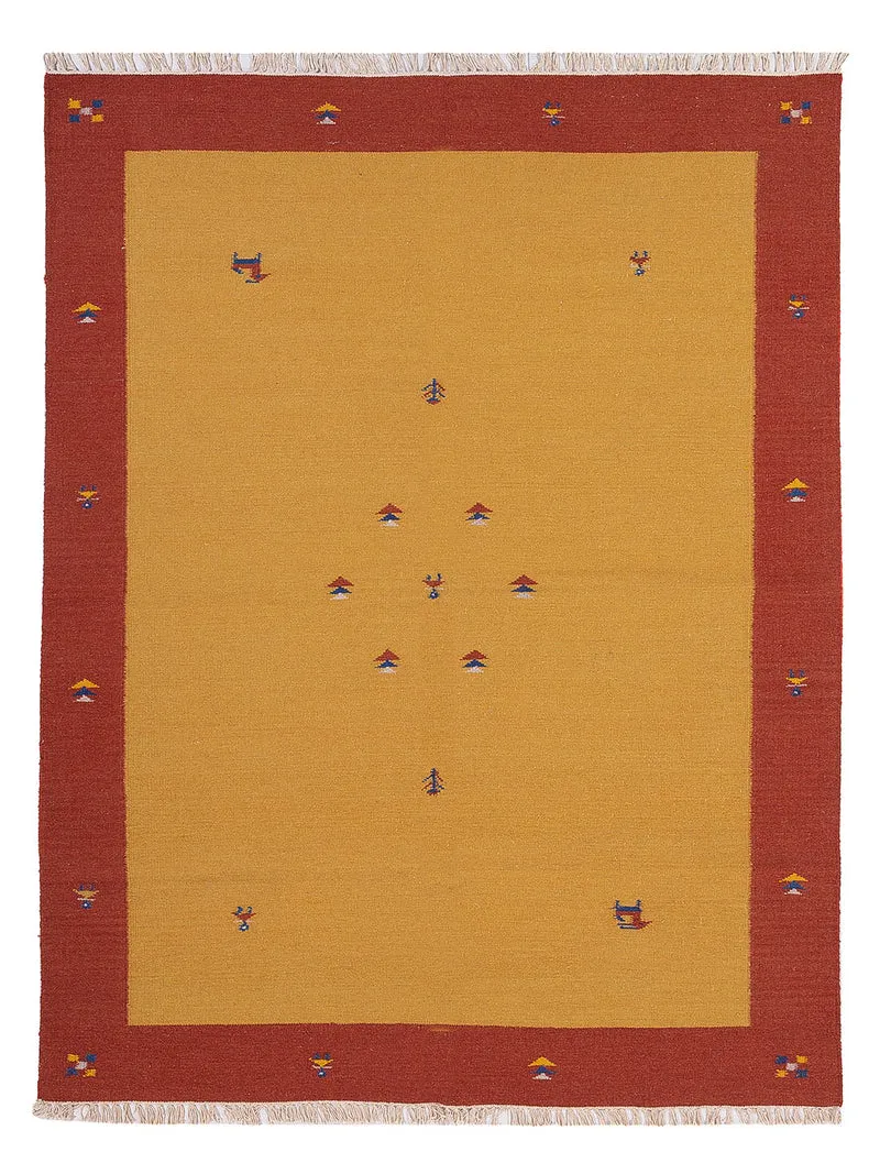 Kelim Modern Teppich 170x240cm - gold