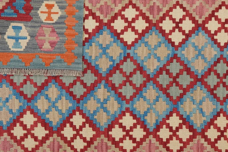 Kelim Gashgai · Handgewebt – Rot, 206x159 cm