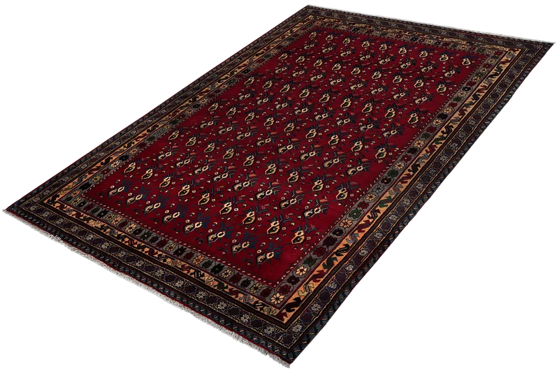 Afshar · Handgeknüpft – Rot, 296x198 cm