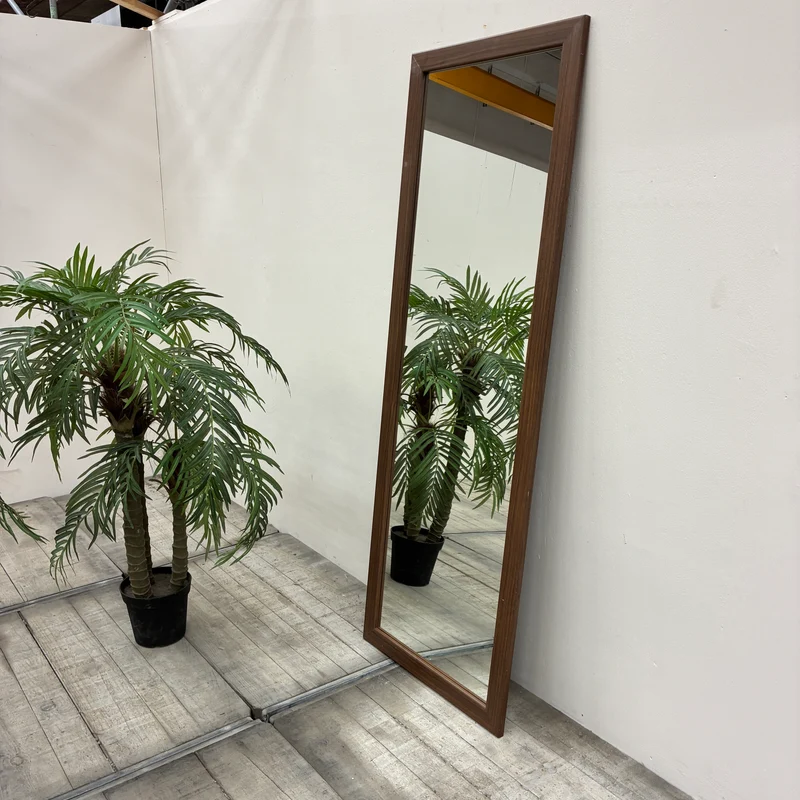 Wandspiegel 200x71cm Ganzkörperspiegel Holzrahmen Braun Nussbaum Spiegel Gebraucht