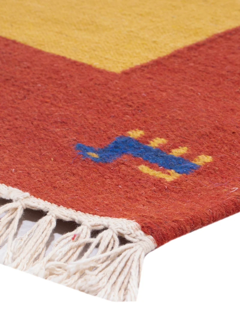 Kelim Modern Teppich 170x240cm - senfgelb