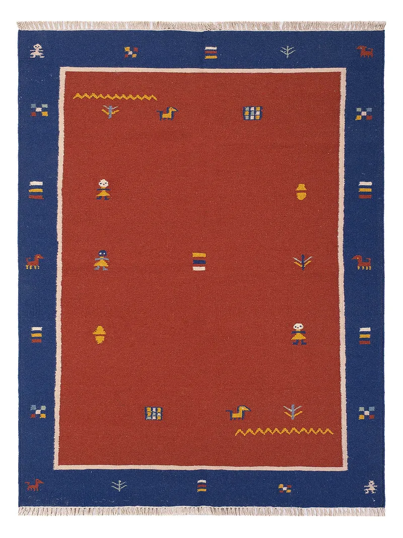 Kelim Modern Teppich 170x240cm - rost