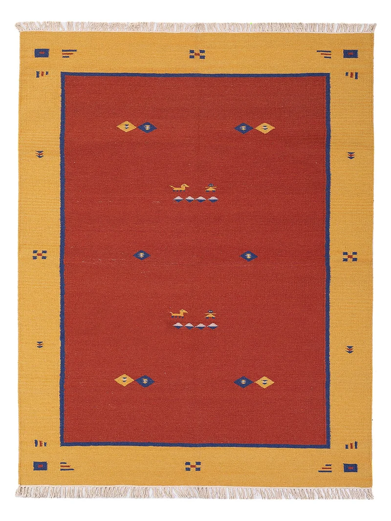 Kelim Modern Teppich 170x240cm - rost