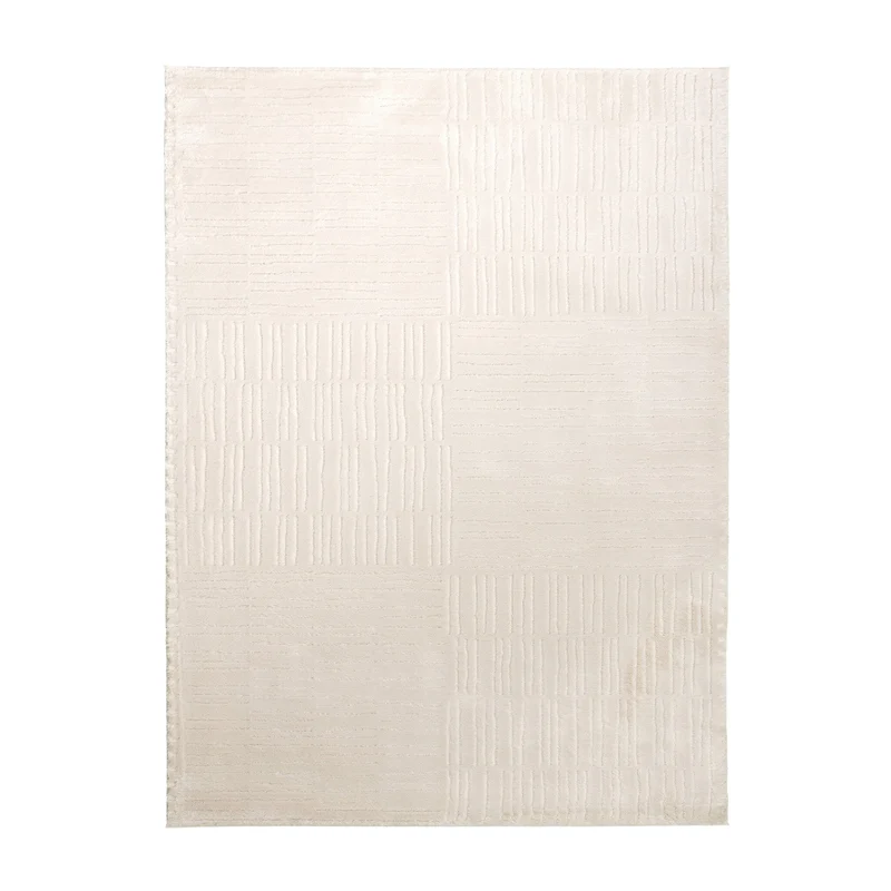 Teppich Wohnzimmer - Yune Lines Creme