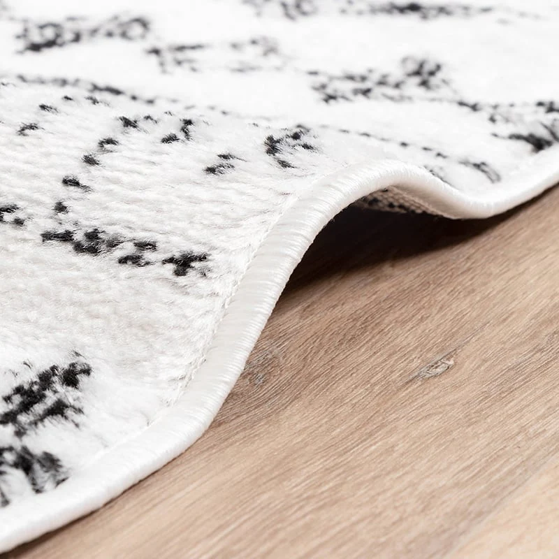 Skandinavische Teppich - Scandi Noak Schwarz Weiß