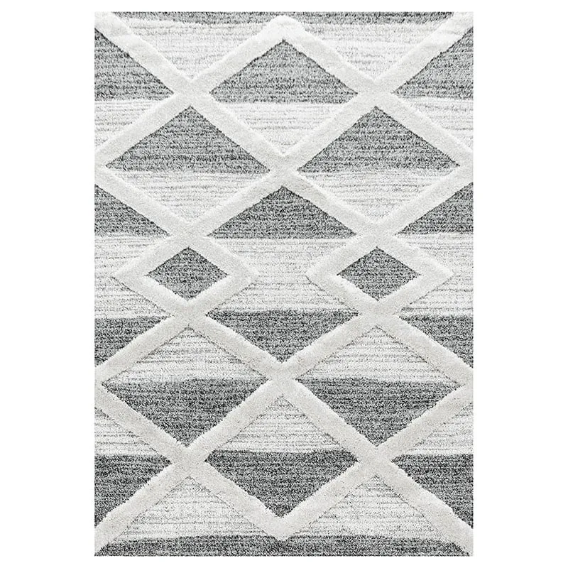 Teppich Skandinavisch - Pitea Lines Grau Creme
