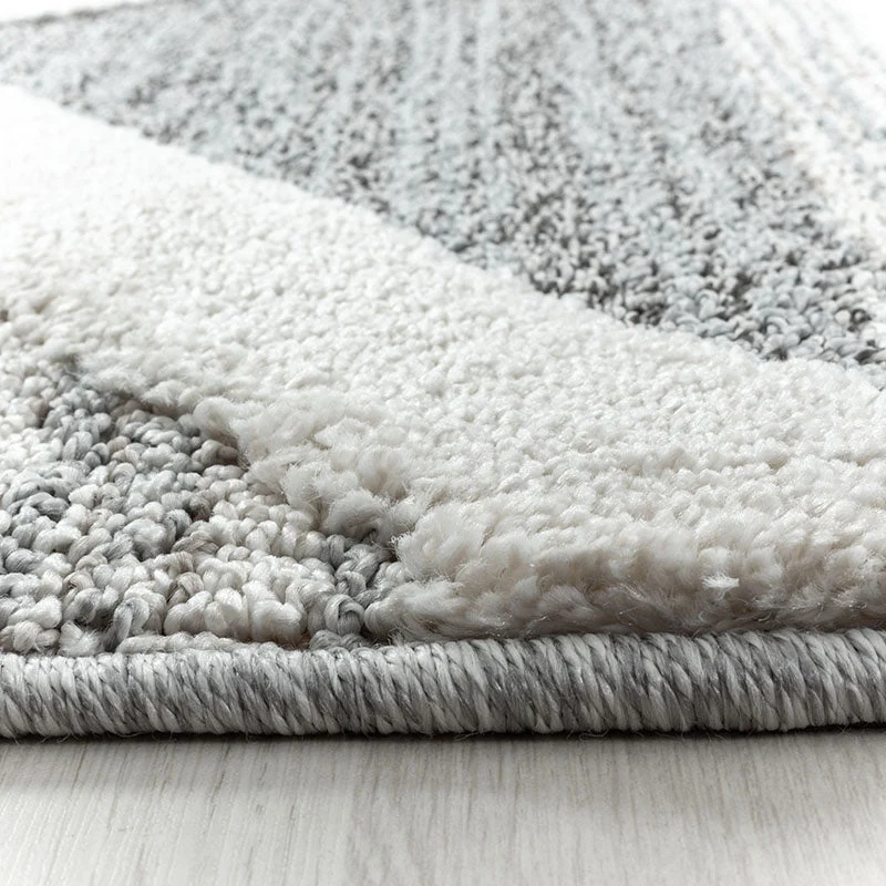 Teppich Skandinavisch - Pitea Lines Grau Creme