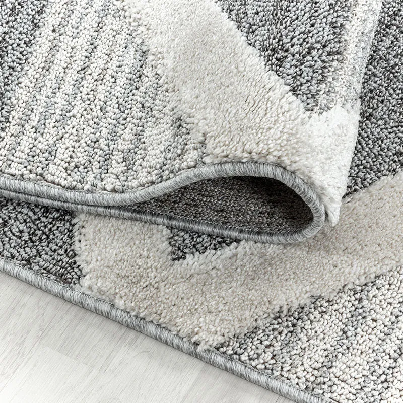 Teppich Skandinavisch - Pitea Lines Grau Creme