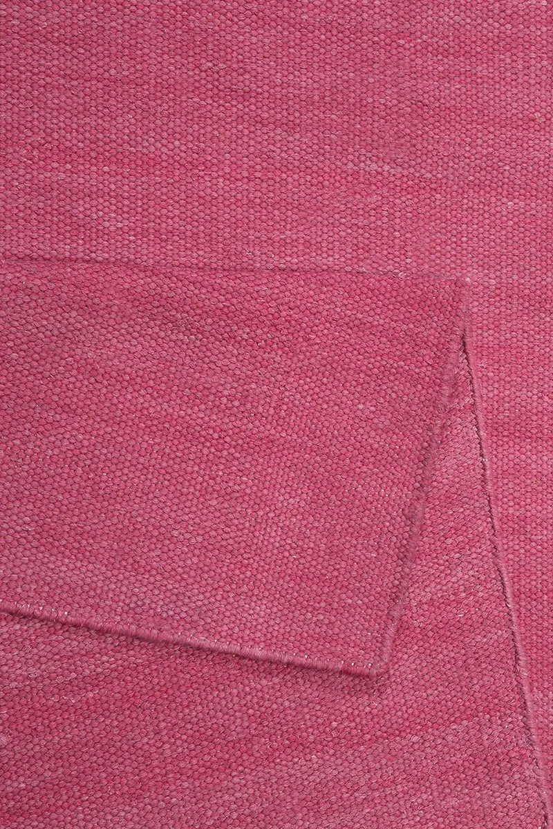 Esprit Kurzflor Teppich Pink aus Baumwolle "Rainbow Kelim"