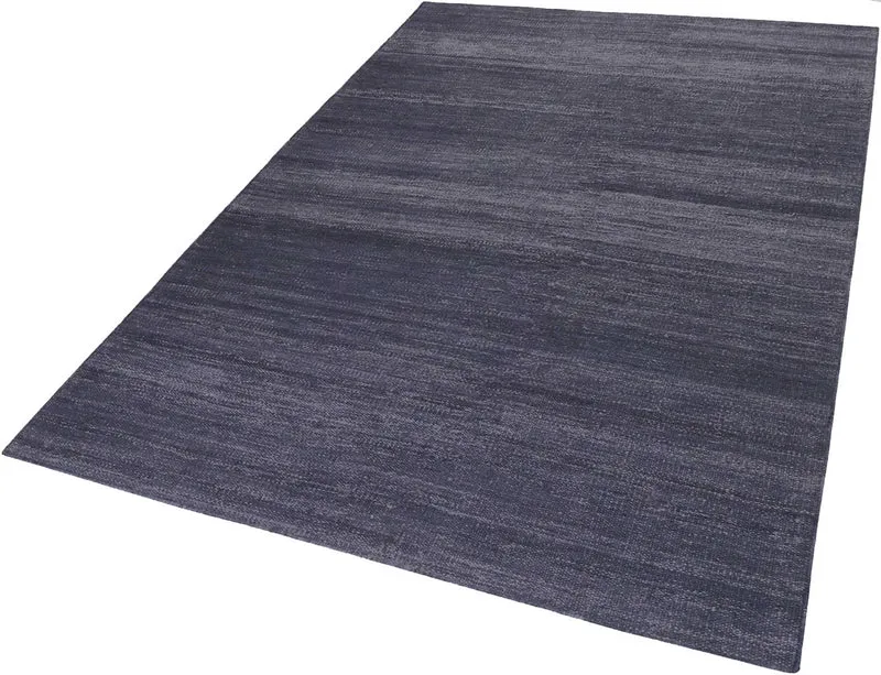 Esprit Kurzflor Teppich Anthrazit aus Baumwolle "Rainbow Kelim"