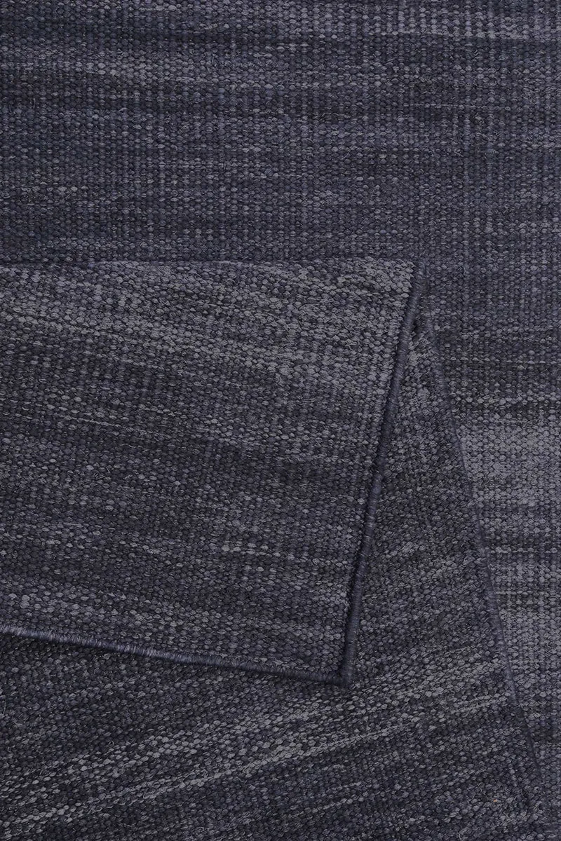 Esprit Kurzflor Teppich Anthrazit aus Baumwolle "Rainbow Kelim"