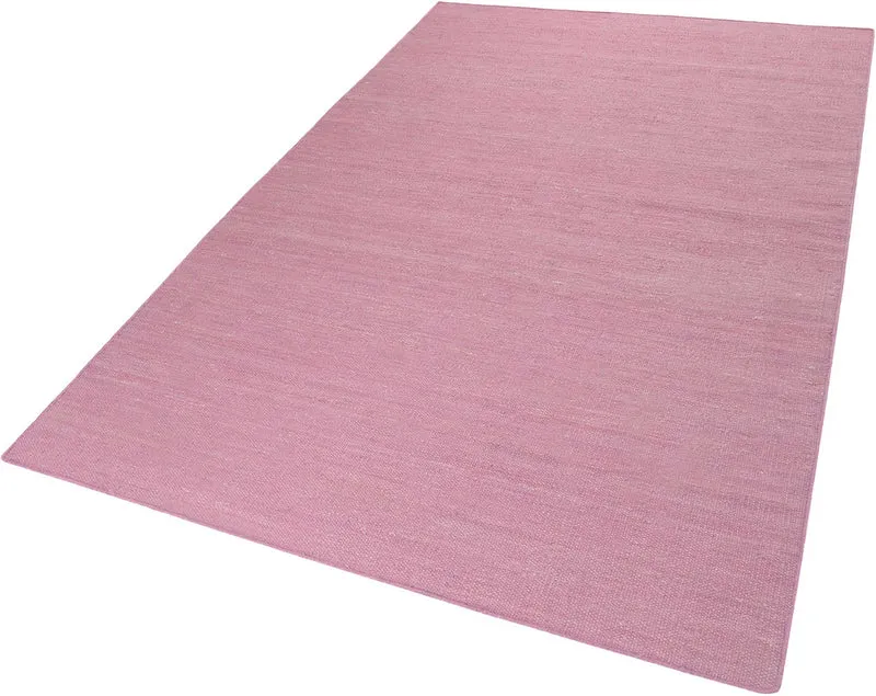 Esprit Kurzflor Teppich Rosa aus Baumwolle "Rainbow Kelim"