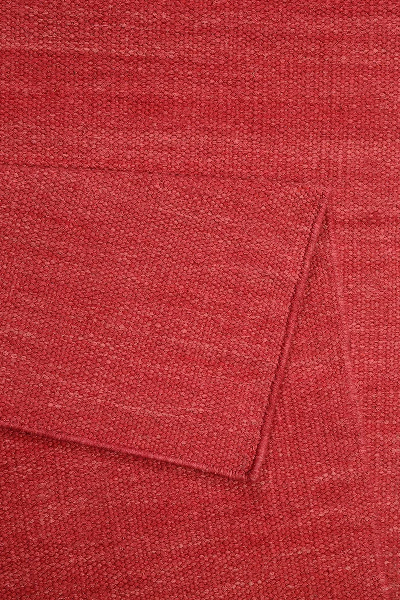 Esprit Kurzflor Teppich Rot aus Baumwolle "Rainbow Kelim"